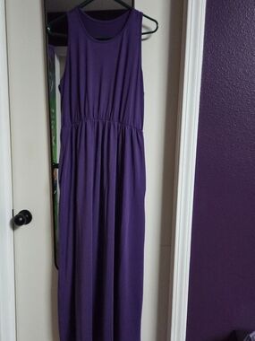 Purple Sleeveless Maxi Dress - Brand: